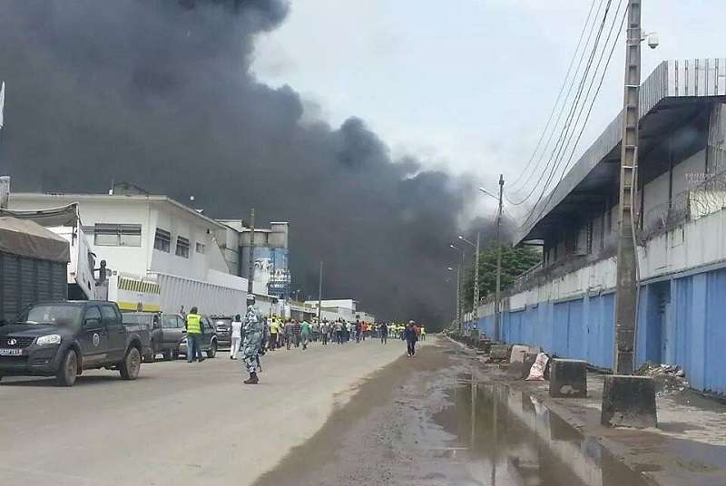 Grave incendie au Port d&#039;Abidjan.