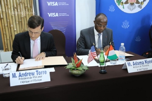 Signature d&#039;un accord entre le gouvernement ivoirien et VISA pour une plus grande digitalisation des paiements