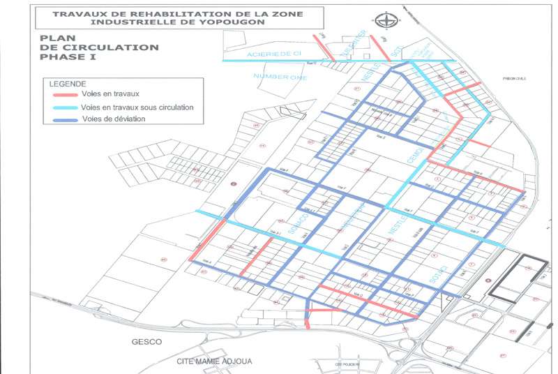 Nouveau plan de circulation dans la zone industrielle de Yopougon
