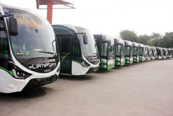 La SOTRA a réceptionné 450 nouveaux autobus à gaz