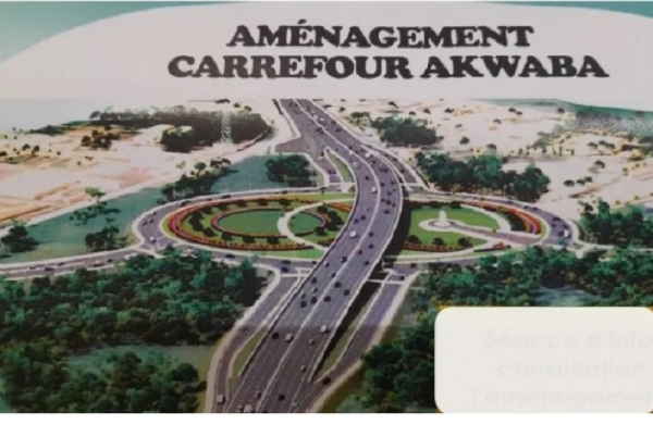 Les travaux du carrefour de l’échangeur Akwaba à Abidjan, entrent dans leur phase active en décembre 2022