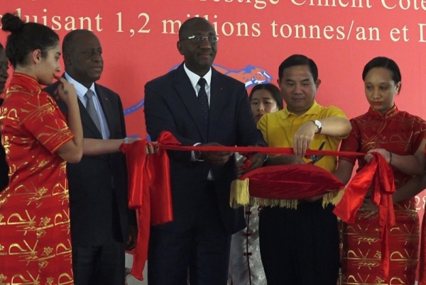 Inauguration à Abidjan d’une usine de ciment sino-ivoirienne de 18 milliards FCFA