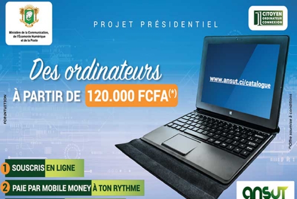 Projet «1citoyen, 1ordinateur, 1connexion», l'ANSUT lance l'achat d'équipements par mobile money