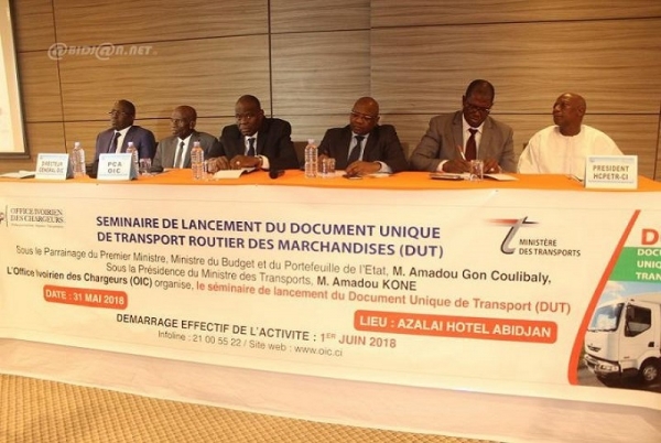 Lancement à Abidjan du Document unique de transport