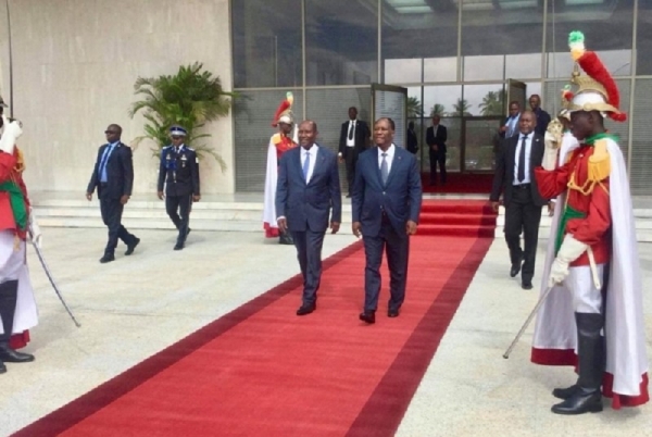 Le président Alassane Ouattara en visite officielle au Qatar