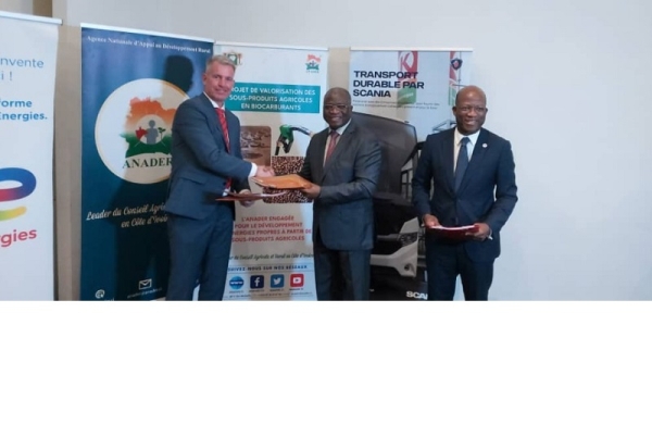Un accord de coopération signé pour la production de biocarburants en Côte d’Ivoire