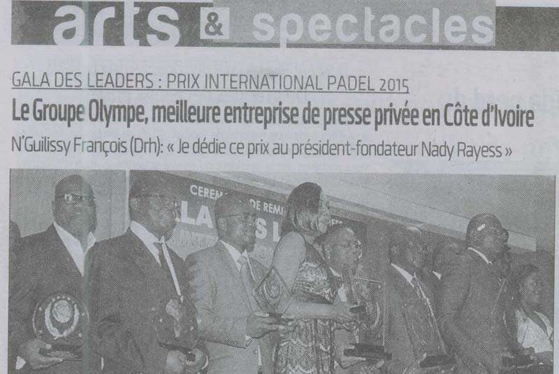 Côte d’Ivoire : Le groupe Olympe remporte le prix international de la meilleure entreprise de presse privée