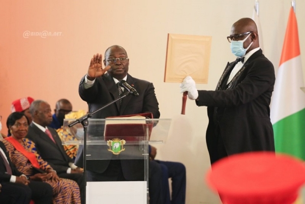 Le nouveau Vice-Président de la Côte d’Ivoire, Tiémoko Meyliet Koné a prêté serment