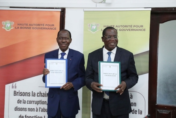 La HABG et l’IGE signent un accord de coopération pour lutter contre la corruption en Côte d’Ivoire
