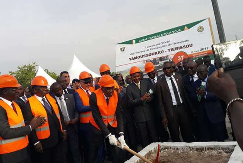 Les travaux de l’autoroute Yamoussoukro-Tiébissou lancés