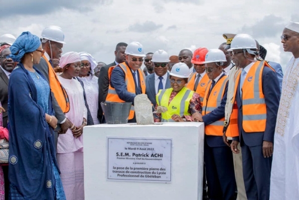 Le Premier ministre ivoirien lance les travaux de construction du centre de formation technique de Gbéléban